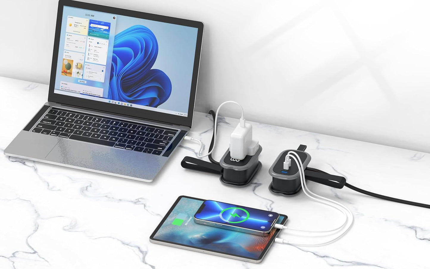 WE Retail Travel Extension Hub - Single Socket Mains Power with 1.1m 13A cable