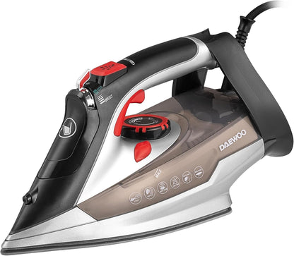 Daewoo Glide Steam Iron |  The Power Glide | 3000w | Black and Grey