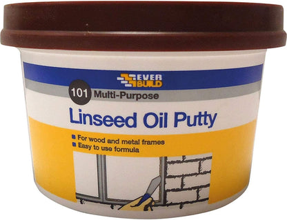 Everbuild 101 Multi-Purpose Linseed Oil Putty €“ Suitable For Single Pane Glass €“ Brown €“ 500 G