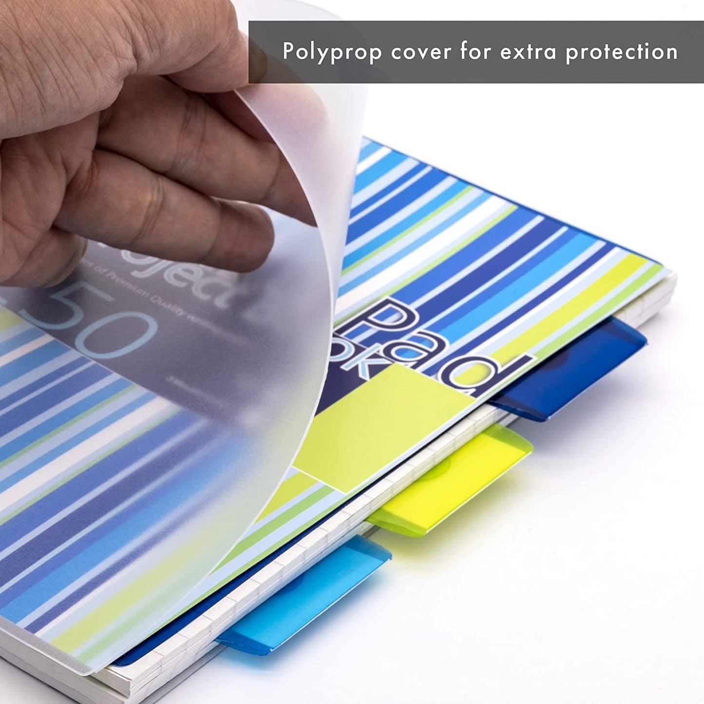 Pukka Pad Stripes Polypropylene Project Book 250 Pages A5 Blue/Pink (Pack of 3) PROBA5 - NWT FM SOLUTIONS