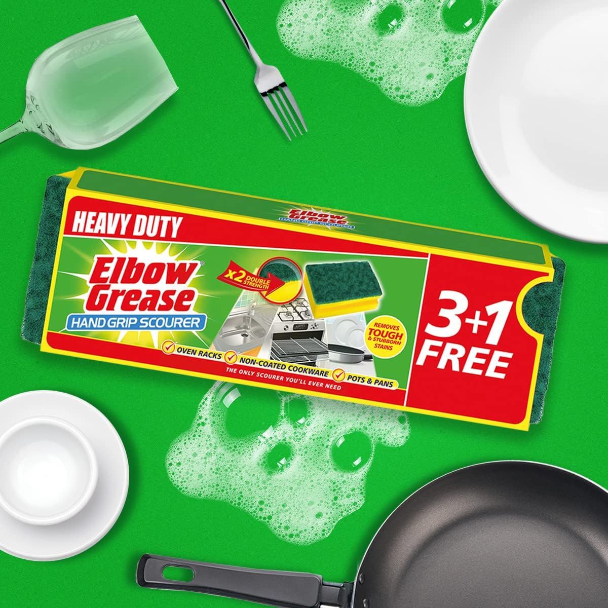 Elbow Greasehand Grip Scourer 4Pk