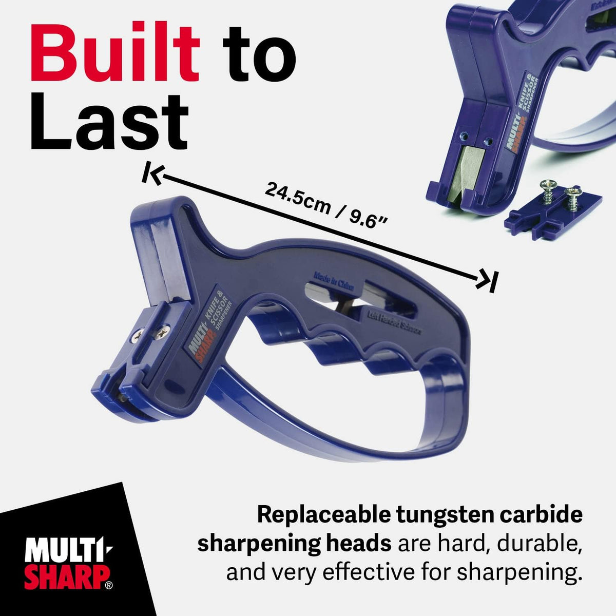 Multi-Sharp 1901 2 in 1 Multi-Purpose Knife and Scissor Blade Sharpener