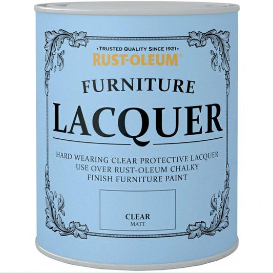 Rust-Oleum Furniture Lacquer 750ml Clear Matt - Chalk Paint Protection