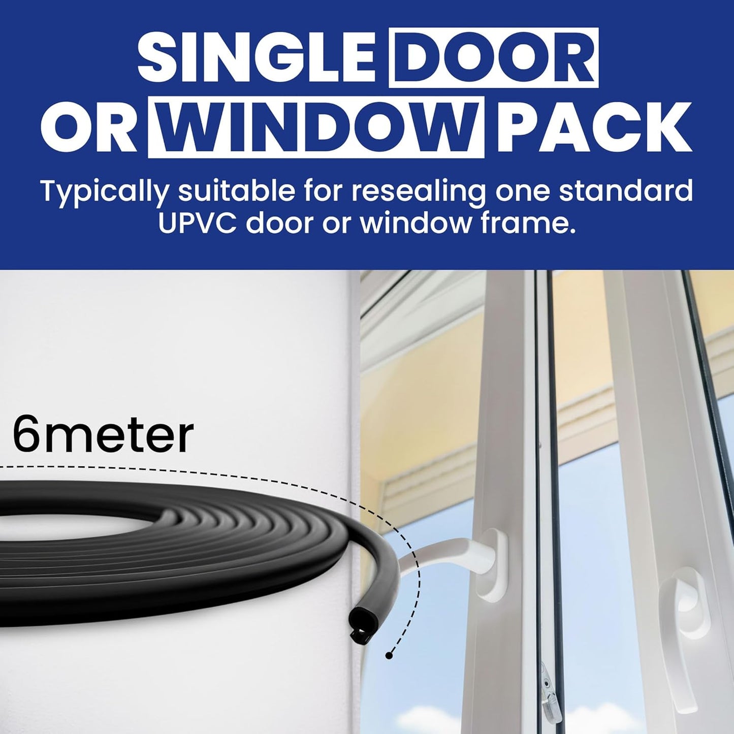 UPVC Replacement Gasket 6m black