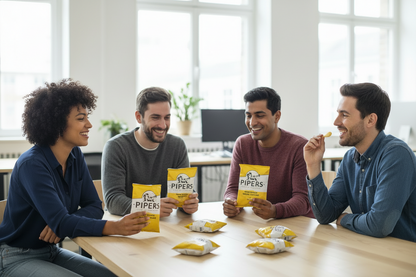 Pipers Gluten-Free Lye Cross Cheddar & Onion Vegetarian Crisps Multi-Pack | 24 x 40g