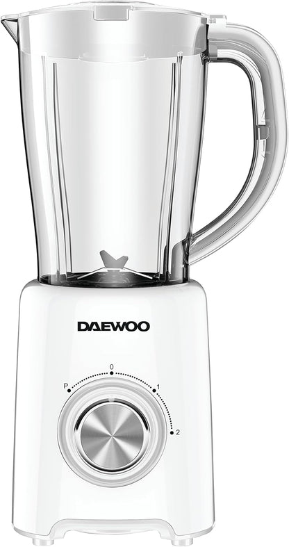 Daewoo Jug Blender with Coffee Grinder Attachment |  1500ml Capacity | 4 Speed | White