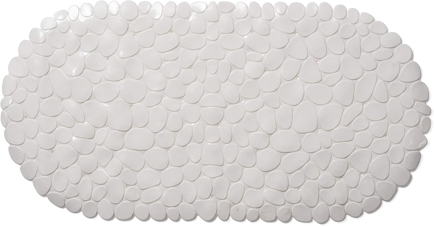 Croydex White Pebbles Non-Phthalate Slip-Resistant Pvc Suction Bath Mat