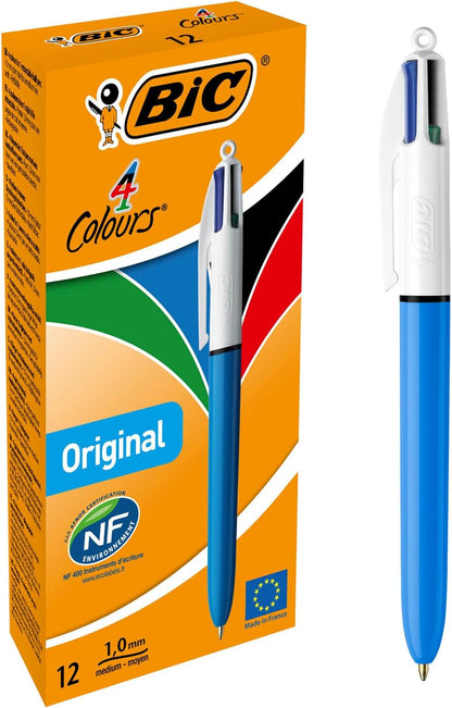 Bic 4 Colours Original Pen Box 12's