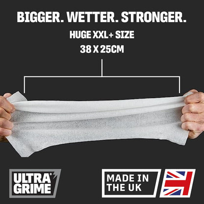 UltraGrime PRO Power Scrub Cleaning Wet Wipes - Big Size - 80 Wipes