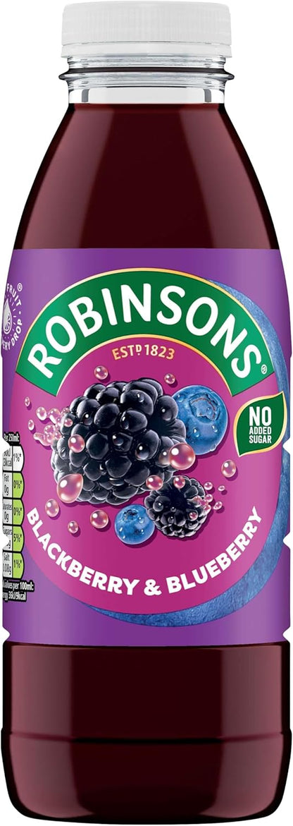 Robinsons RTD Blackberry & Blueberry Bottle 12 x 500ml