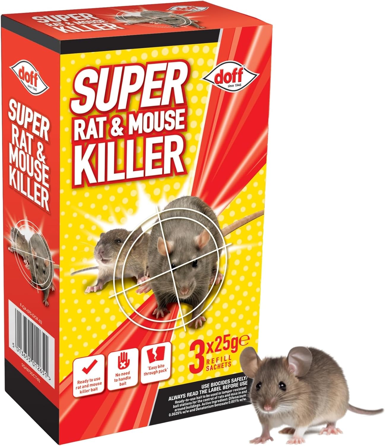 SUPER RAT & MOUSE KILLER 3X25G