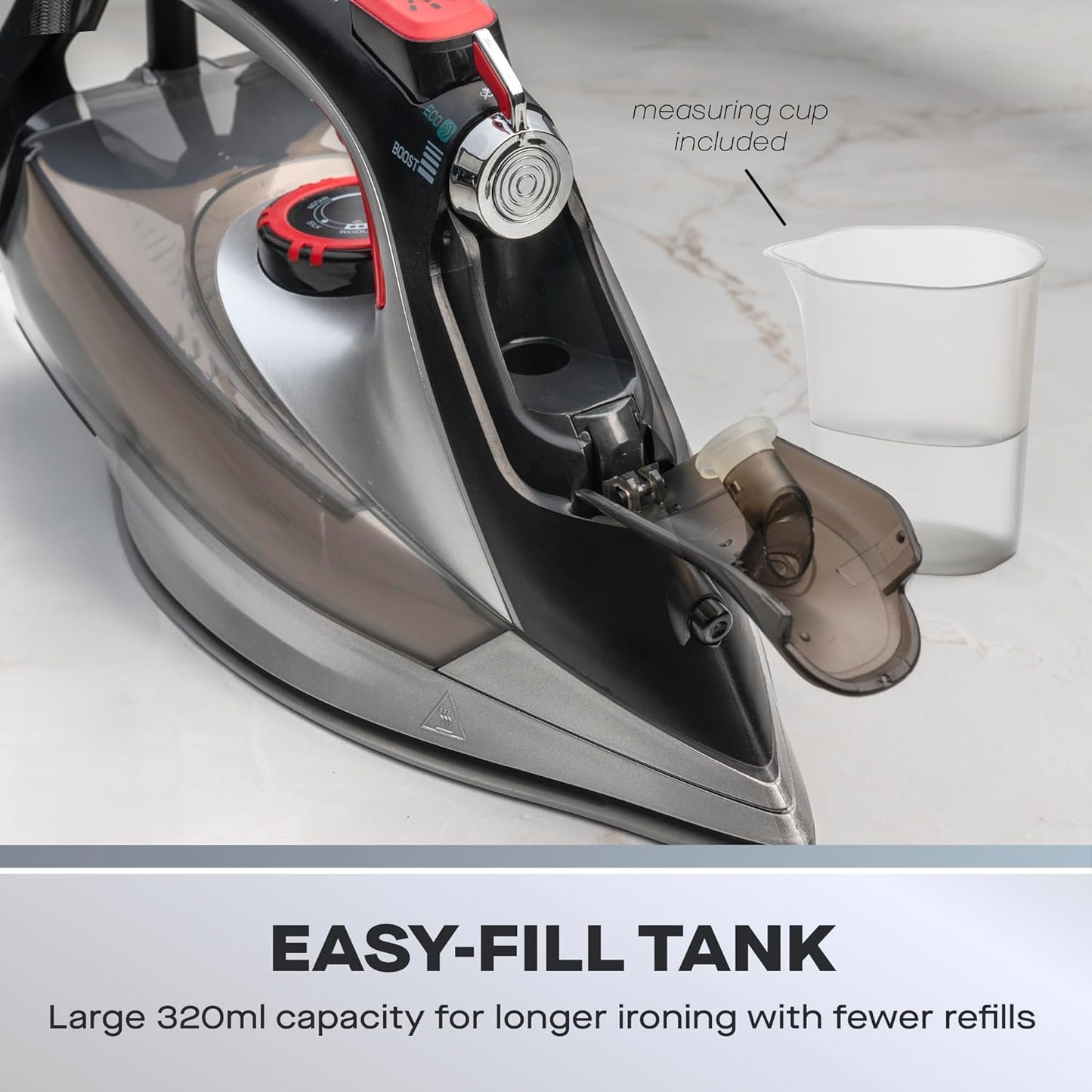 Daewoo Glide Steam Iron |  The Power Glide | 3000w | Black and Grey