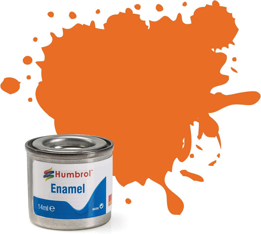 Humbrol Model Paint - AA0196 No 18 Orange - Gloss (14Ml)