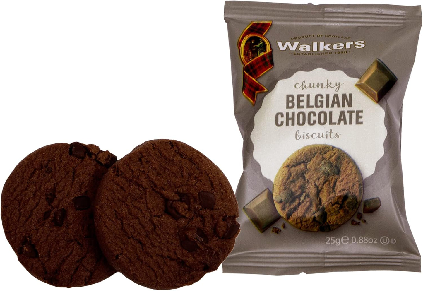 Walkers Shortbread Twin Pack Chunky Belgian Chocolate Biscuits 100's