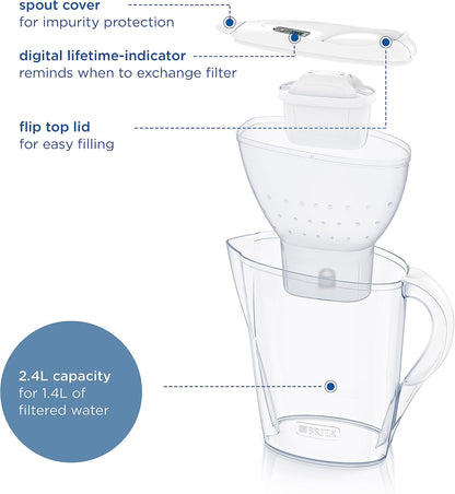 Brita Marella Cool White Jug 2.4 Litre