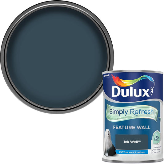 Dulux Simply Refresh Feature Wall Matt Emulsion Paint | Ink Well | 1.25 L