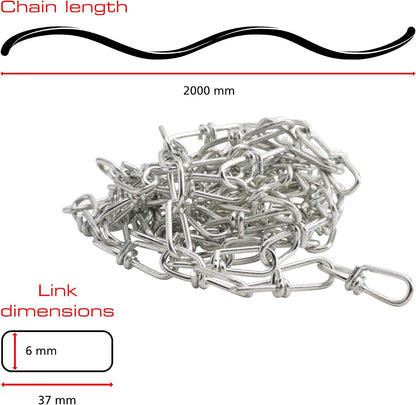 Sterling KZ24L2 Knotted Chain, Bright Zinc Bright Zinc Plated 2.4mm x 2m