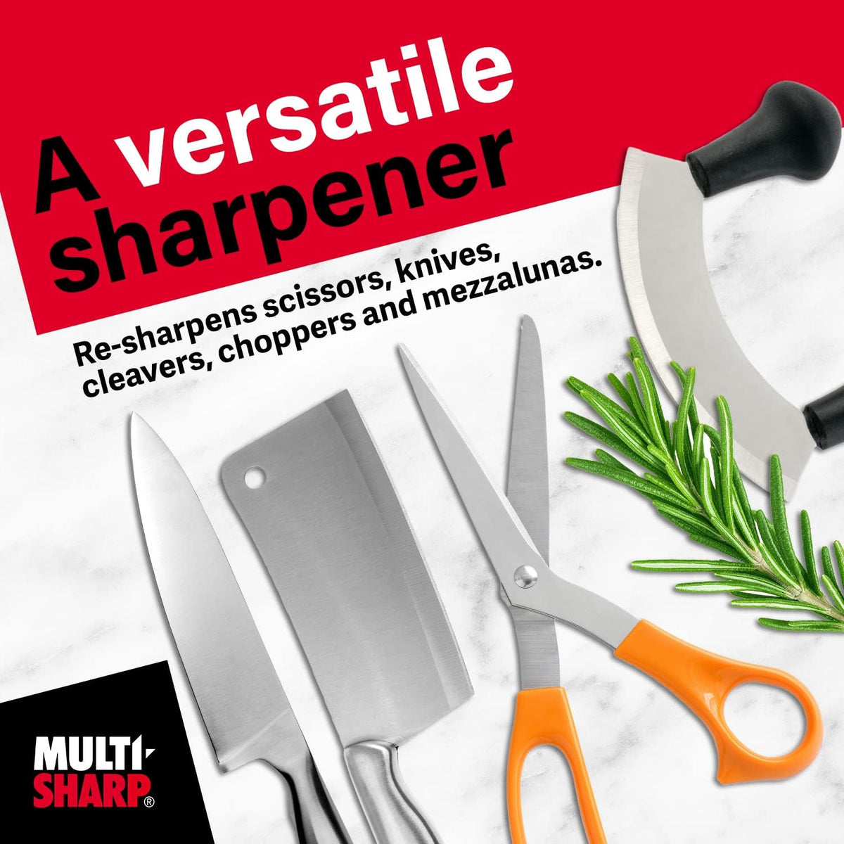 Multi-Sharp 1901 2 in 1 Multi-Purpose Knife and Scissor Blade Sharpener
