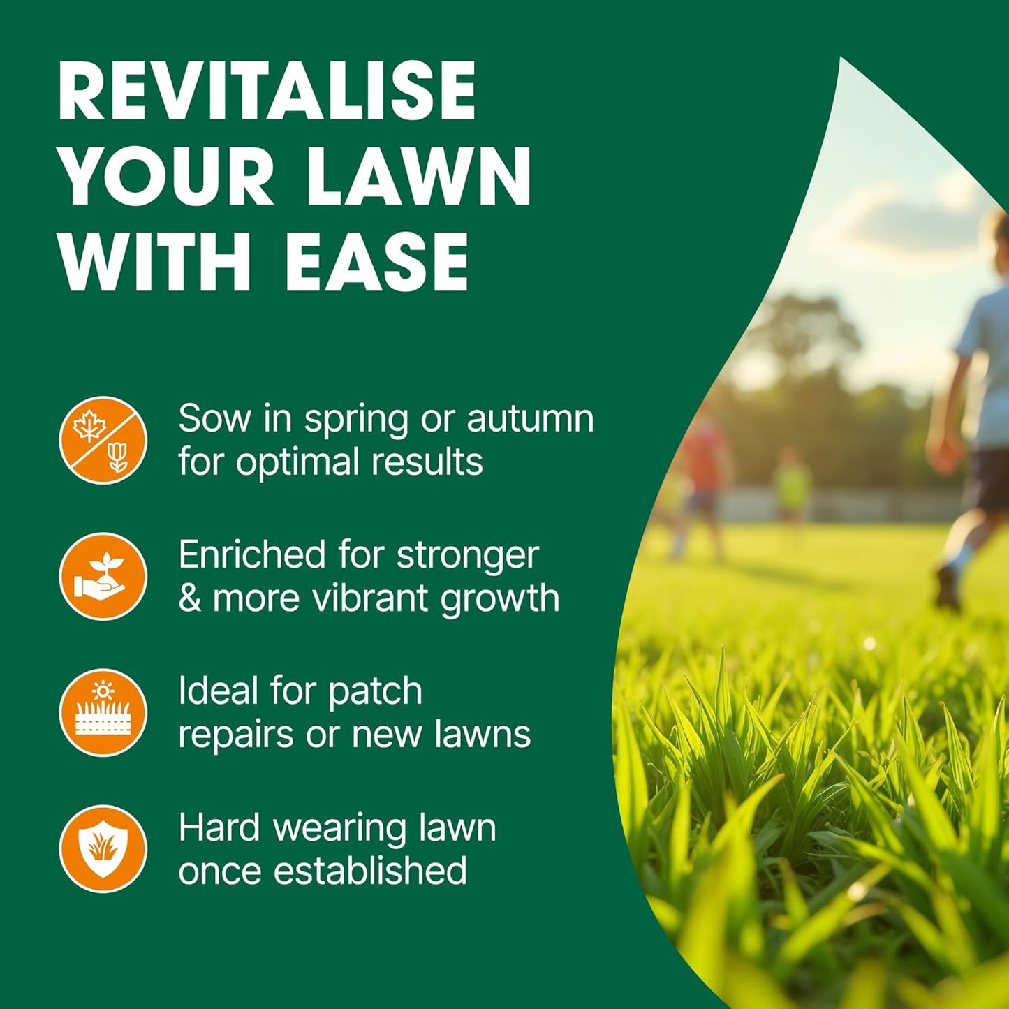 Doff Fast Growing Lawn Seed 1Kg