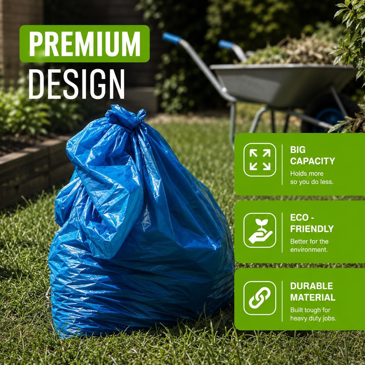 Ecobag - 6 Pack Blue Rubble Bags - 30L - 80 Microns