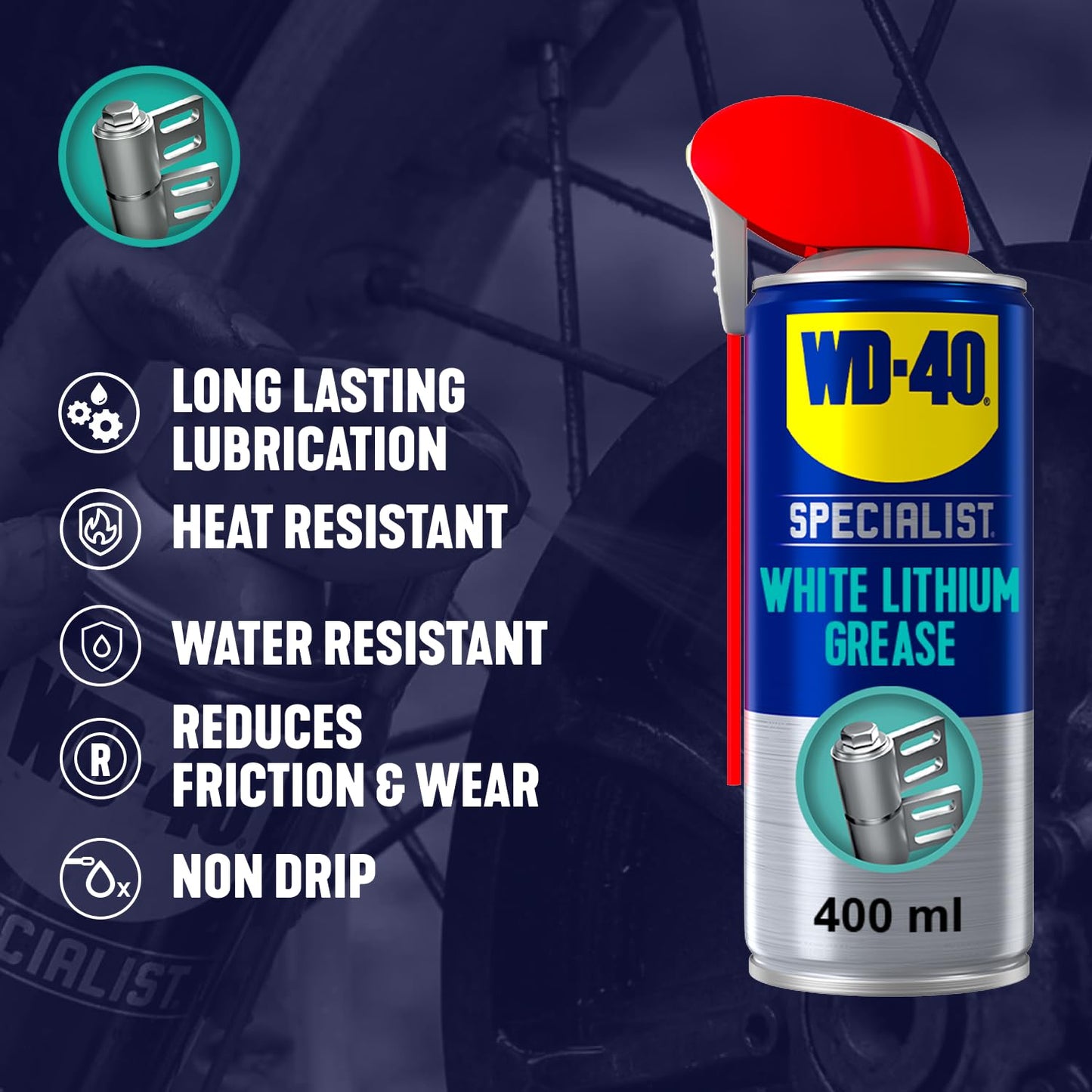 WD-40 SPECIALIST 400ML WHITE LITH