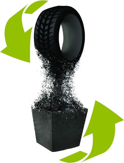 Eco Garden 28Cm Octavia Recycled Rubber Plant Pot Slate