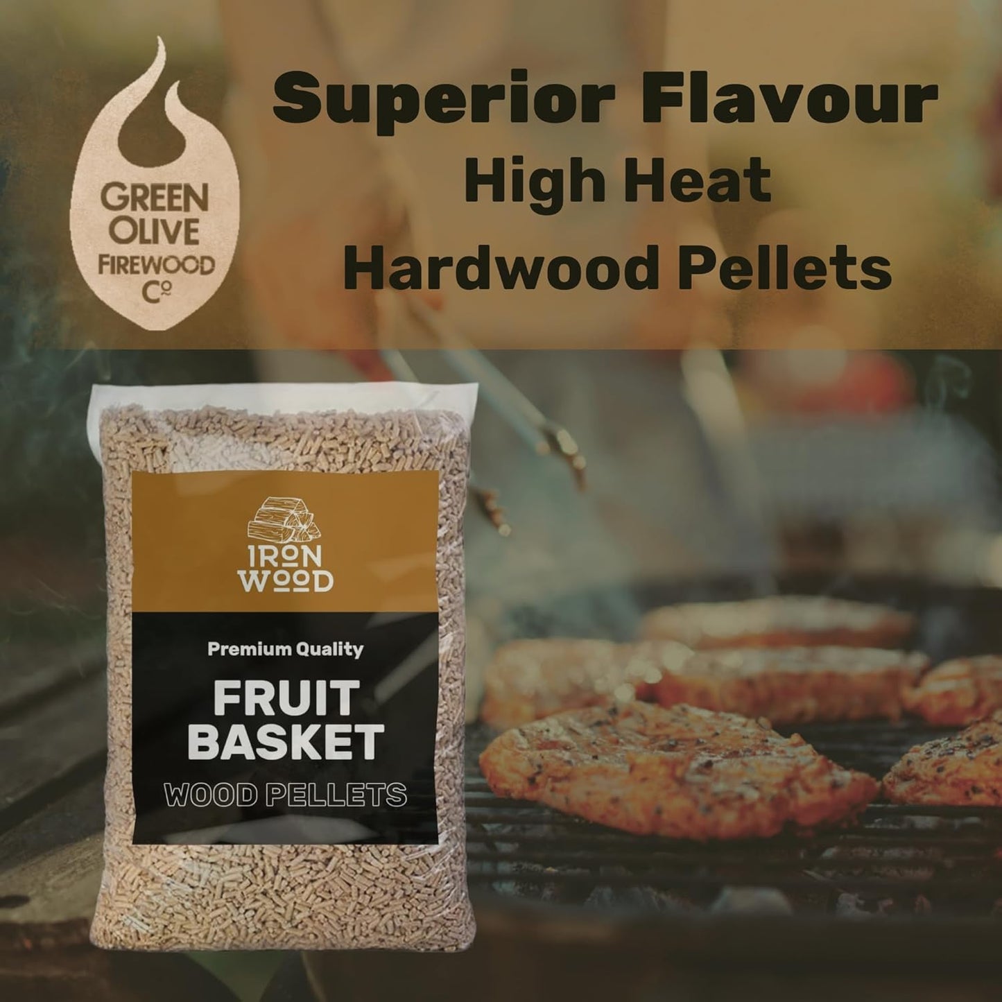 BBQ Hardwood Pellets | Premium Smoker Pellets | 22lb (10kg)