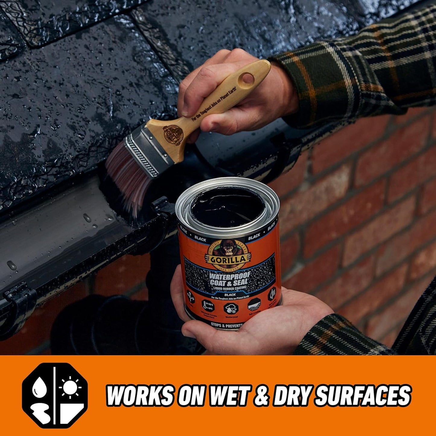 Gorilla 84756 Waterproof Coat & Seal Black 473ml