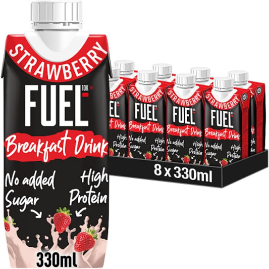 Fuel 10K Strawberry High Protein Breakfast Drink 8x330ml