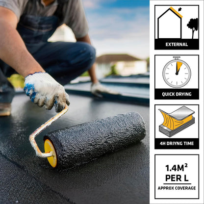 Everbuild Black Jack 904 Roof Felt Adhesive – High Strength – Black – 5 Litre