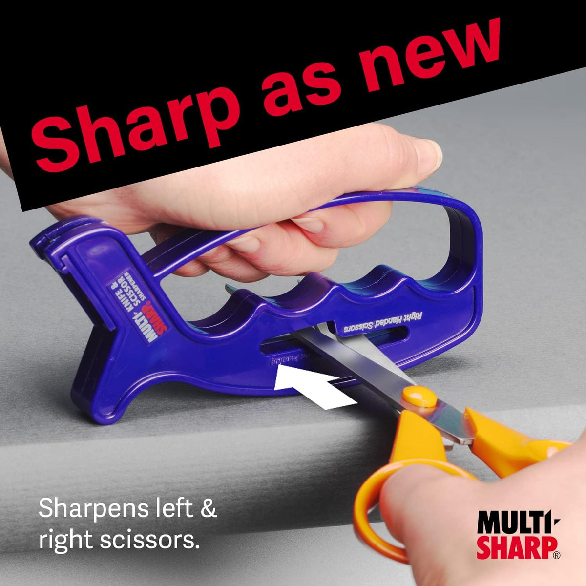 Multi-Sharp 1901 2 in 1 Multi-Purpose Knife and Scissor Blade Sharpener