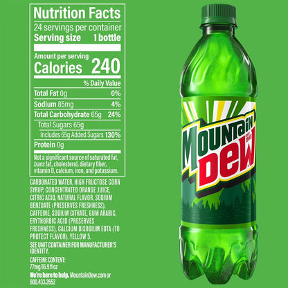 Mountain Dew Citrus Blast Soft Drink 24 x 500ml Bottles