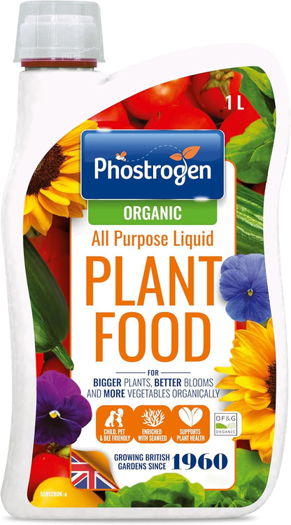Phostrogen Organic All Purpose Liquid Plant Food, 1L - All Purpose