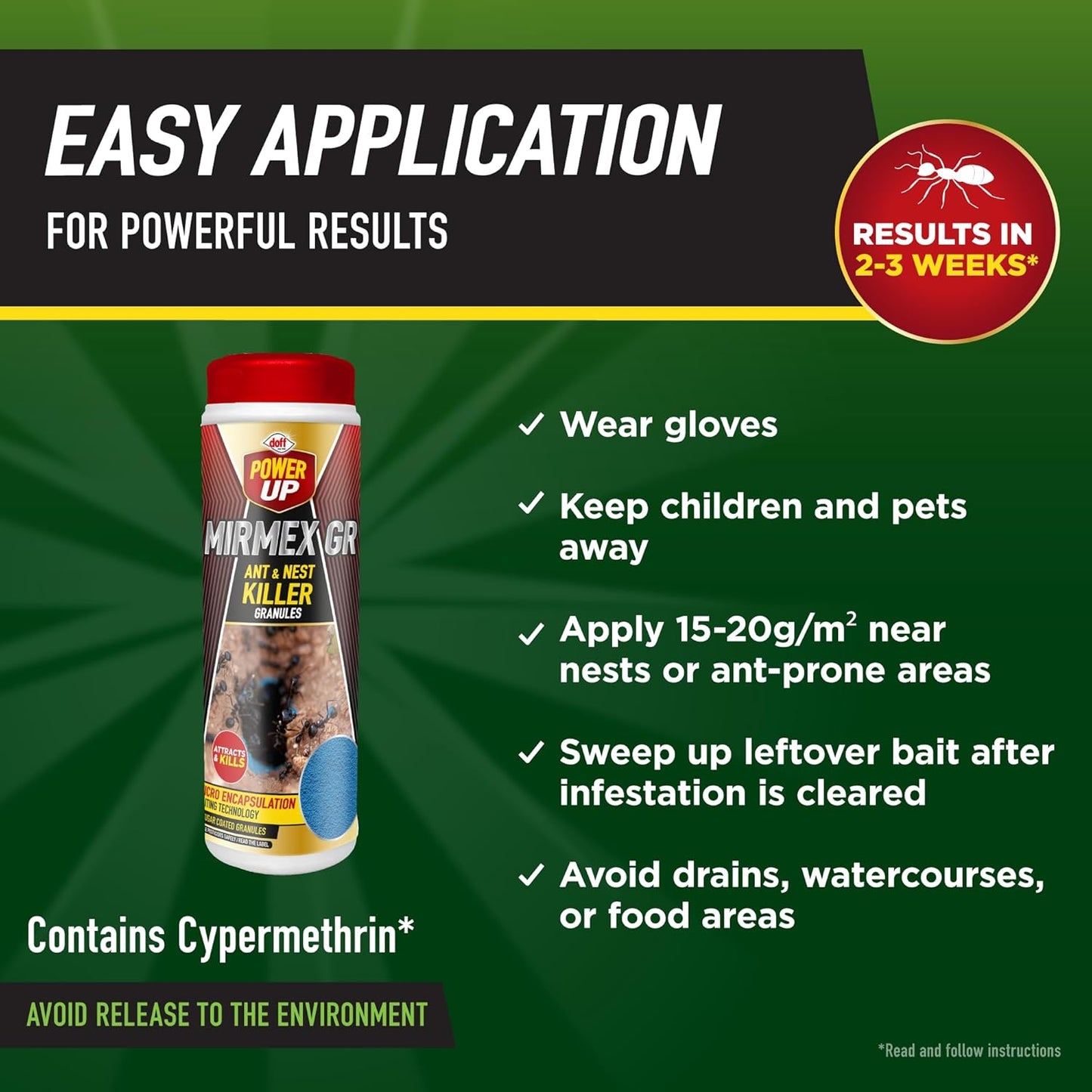 Doff Mirmex GR Ant and Ant Nest Killer Granules 350g Tub