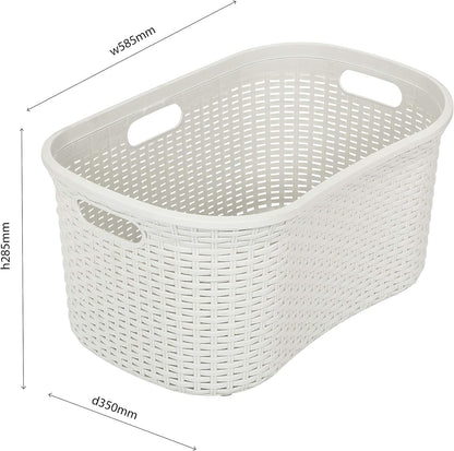 Addis Charcoal Rattan Hipster Laundry Basket