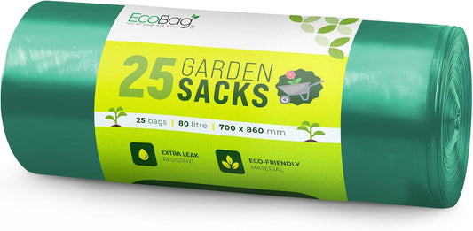 25 Ecobag Heavy Duty Garden Sacks - 80L - 120G