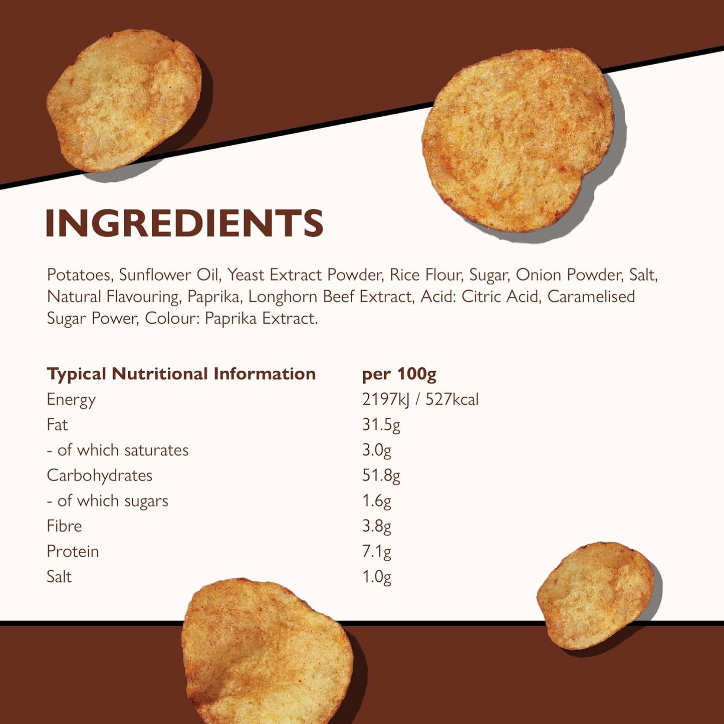 Pipers Gluten-Free Great Berwick Longhorn Beef Crisps Multi-Pack | 24 x 40g