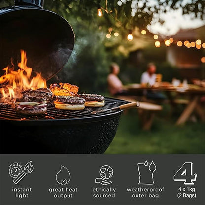 Homefire 2X1Kg Instant Light Charcoal