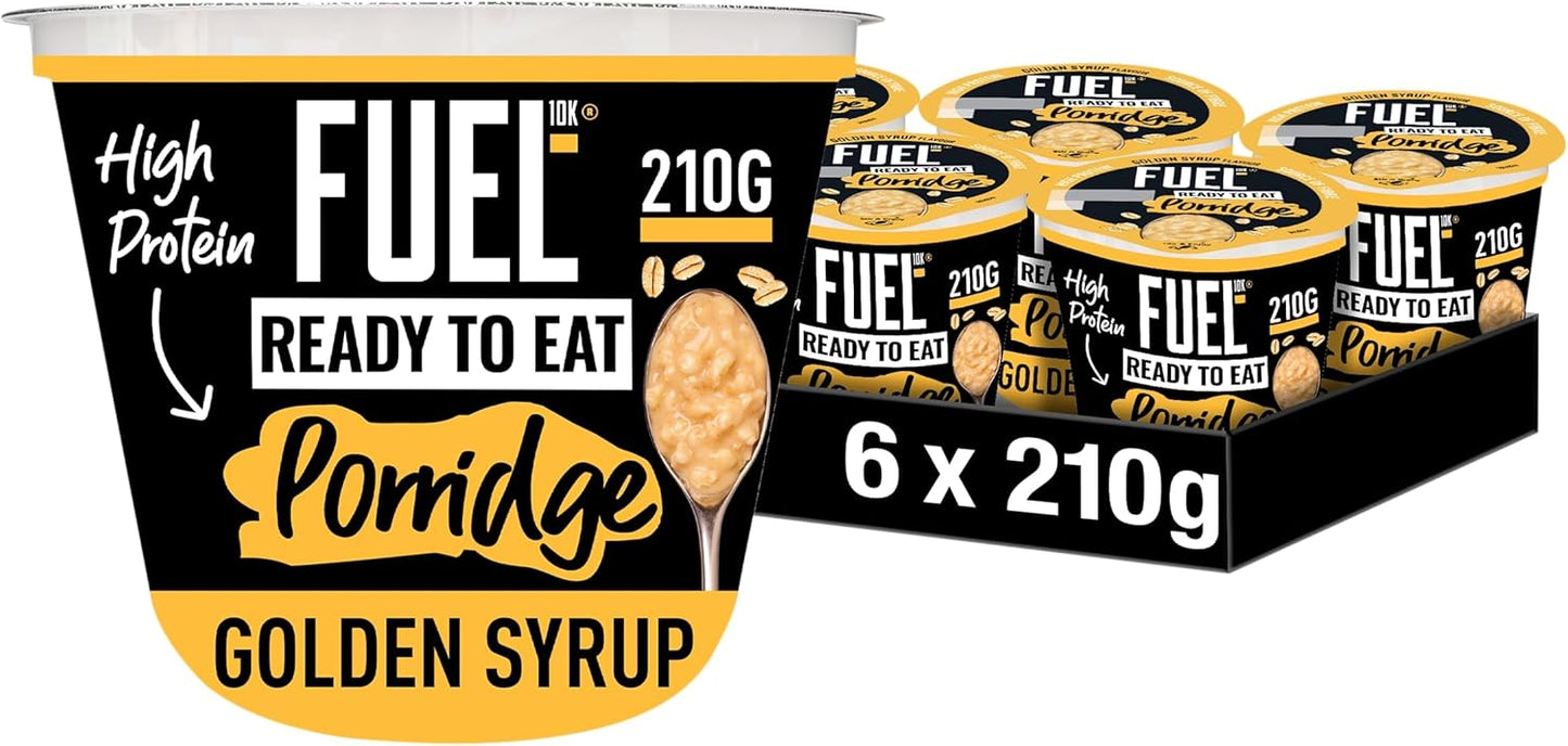 Fuel 10K Ready To Eat Golden Syrup Porridge Pot 6 x 210g