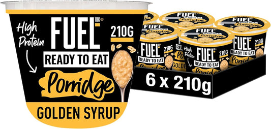 Fuel 10K Ready To Eat Golden Syrup Porridge Pot 6x210g