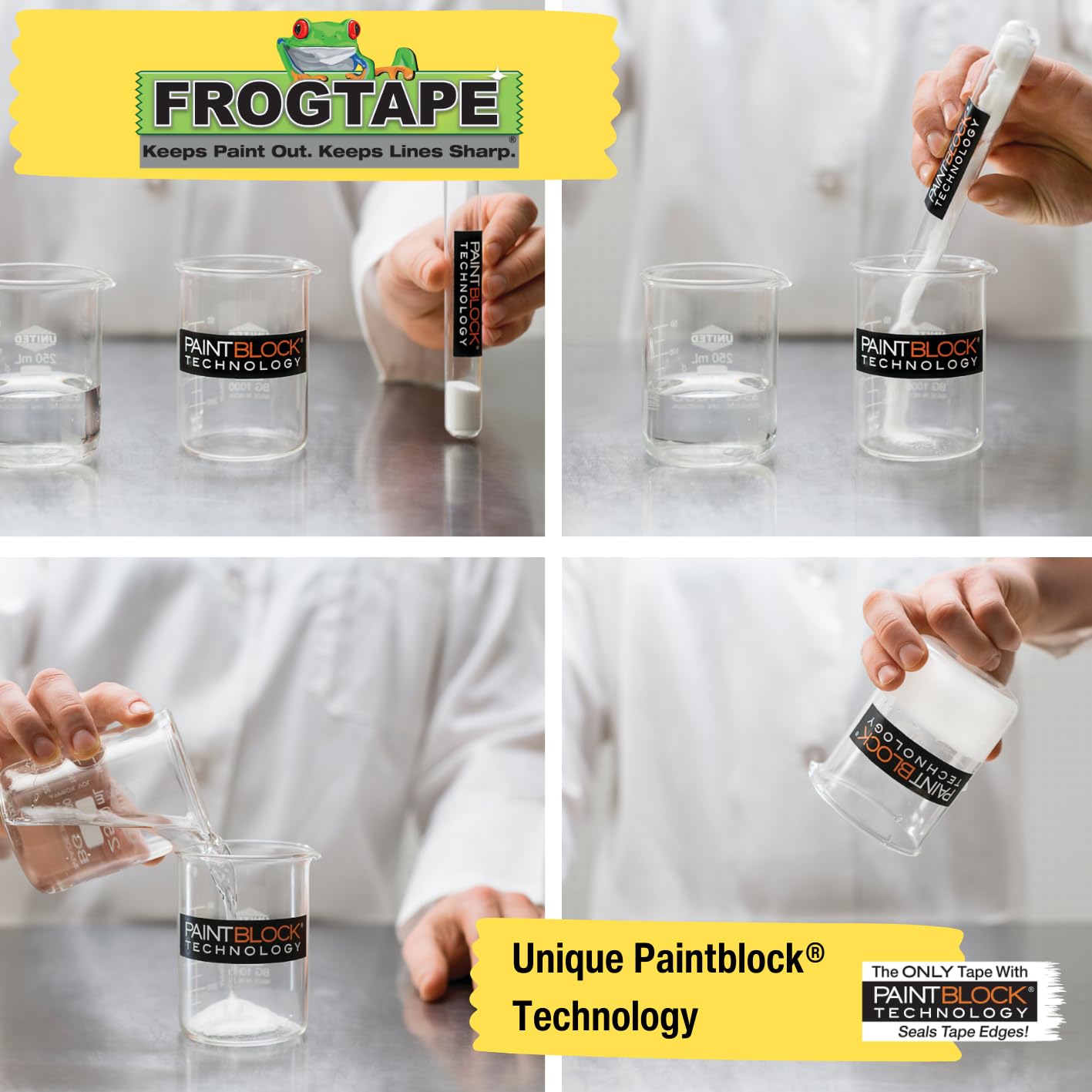 Frog Tape Yellow | Delicate Surface Painters Masking Tape | 36mm X 41.1M Roll