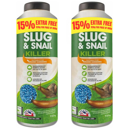 Doff Organic Slug & Snail Killer 800g Ferric Phosphate + 15% Free