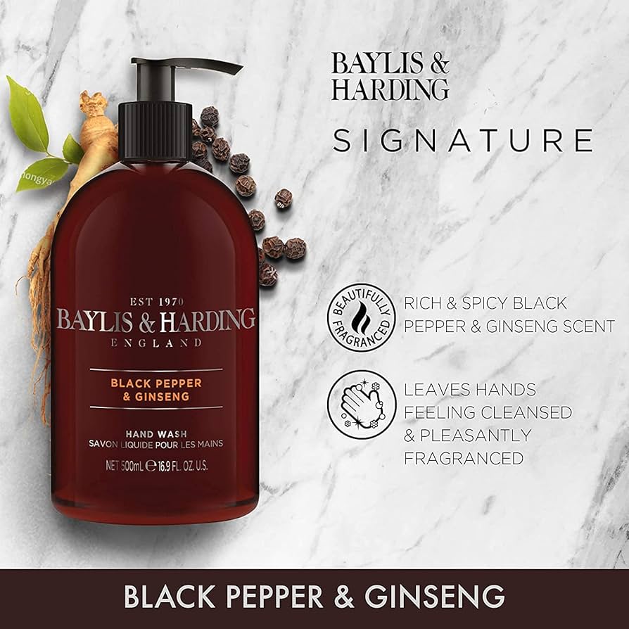 Baylis & Harding Black Pepper & Ginseng Hand Wash 500ml