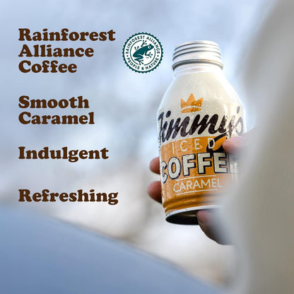 Jimmys Iced Coffee Caramel Bottle Can 12 x 275ml