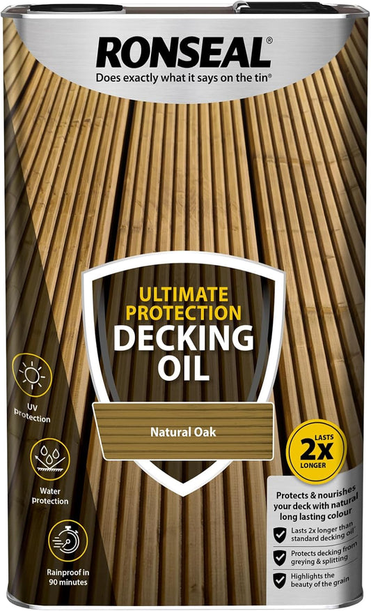 Ronseal Ultimate Protection Decking Oil Natural Oak 5L