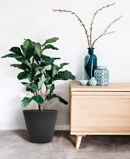 Eco Garden 28Cm Octavia Recycled Rubber Plant Pot Slate