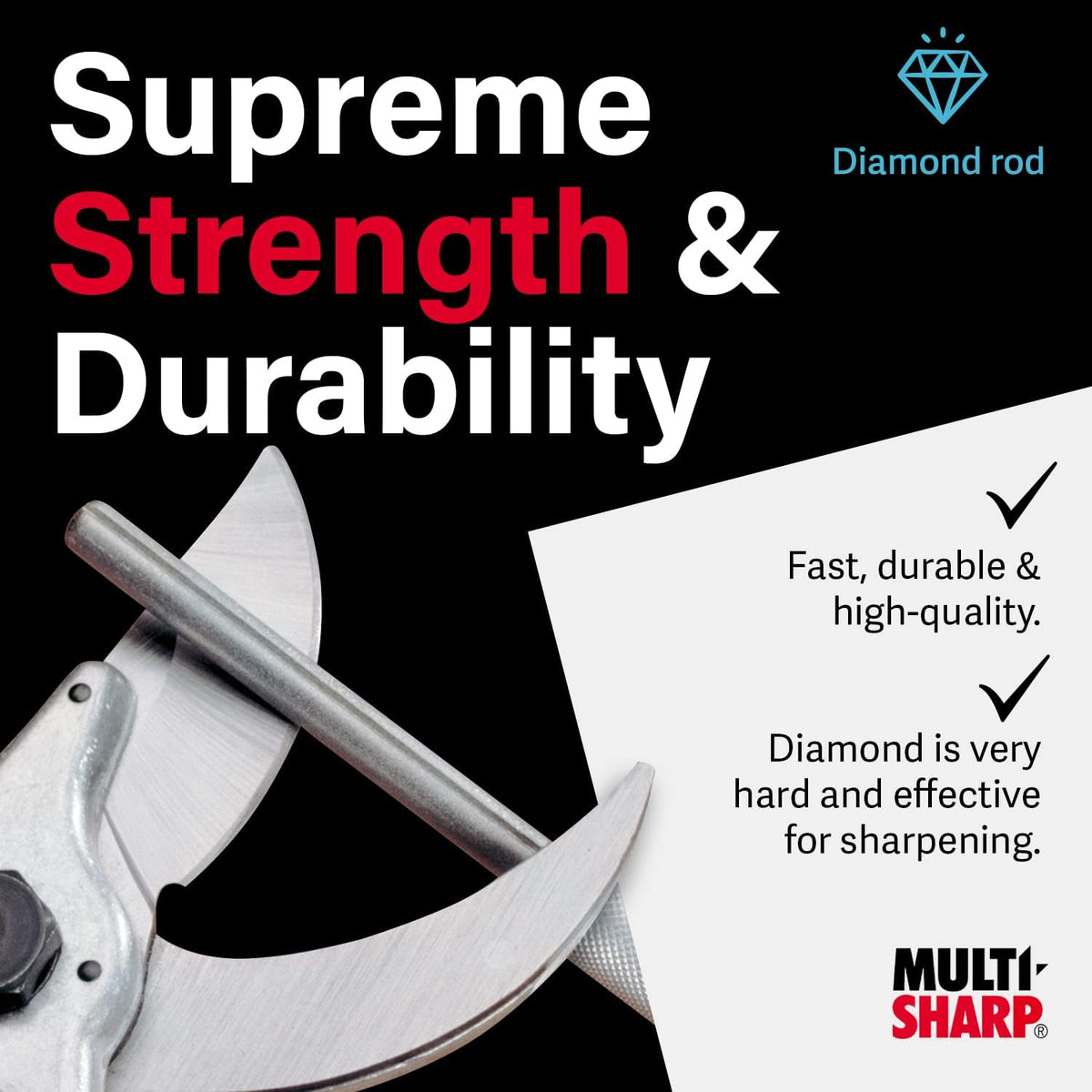 Multi-Sharp 3500 Multi-Purpose Diamond Tool Sharpener for Pruners, Secateurs, Loppers etc..