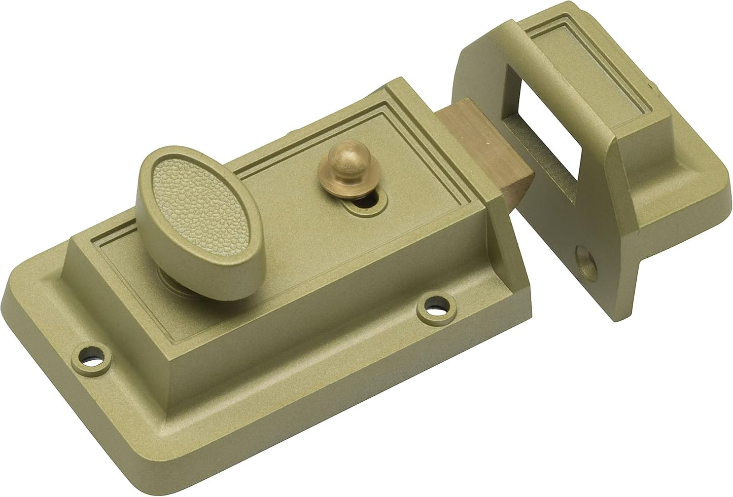 Sterling Standard Nightlatch | Left & righthanded Doors | Champagne | Full Pack | 2 keys | NLS101
