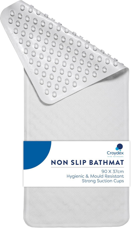 Croydex Bath Mat Natural Rubber, Anti-Bacterial 90 X 37Cm
