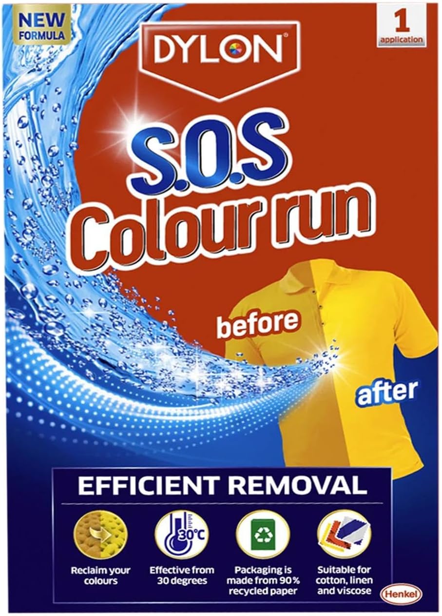Dylon SOS Colour Run Remover 1 x Sachet | New stronger improved Formula
